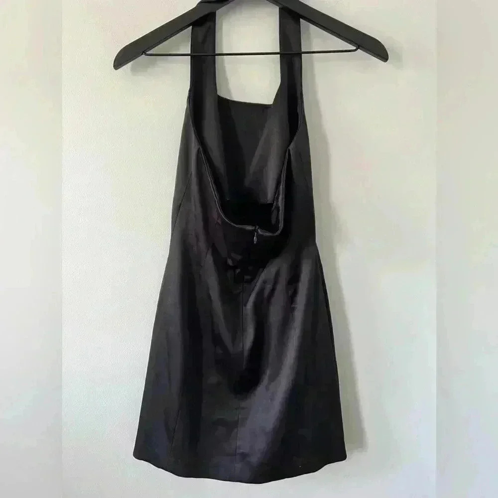 Express black dress with side slit